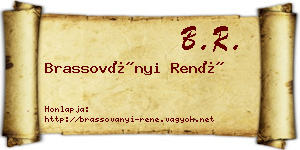 Brassoványi René névjegykártya